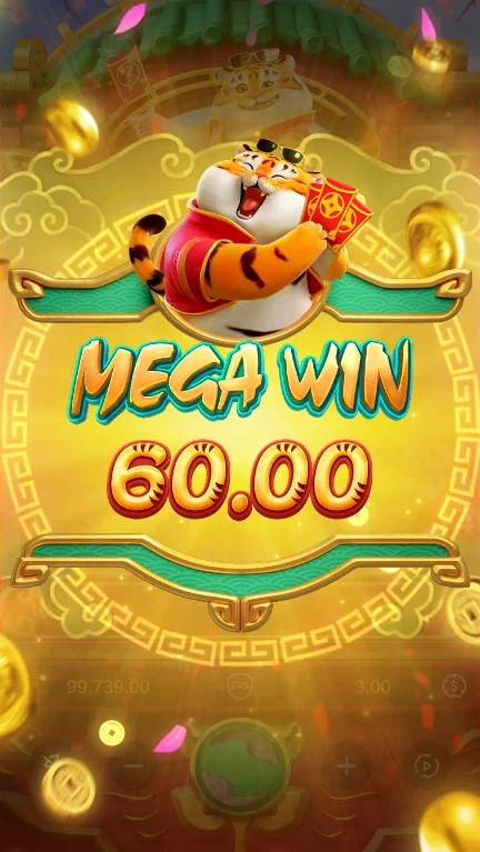 Fortune Tiger demo displaying a Mega Win of 60.00